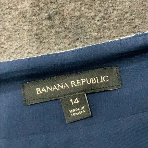 Banana Republic Navy and White Pencil Skirt - Picture 3 of 5